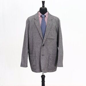Levi Strauss 44L L/G Gray Two Button Cotton Light Weight Blazer Jacket G…